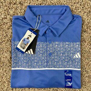 Adidas Men's Golf Performance Soft Polo Shirt Blue, Size Large (New)